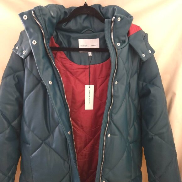 Rebecca Minkoff long hooded puffer coat - Picture 7 of 7